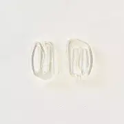 2pcs White Plastic Slider Adjuster Hooks Suits 10mm Strap Bra Lingerie