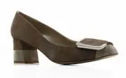 Zasel Hope Ladies Womens Beige Suede Leather Low Heel Casual Dress Shoes 37