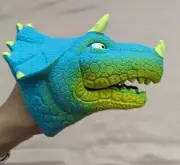 Triceratops Soft Rubber Hand Puppet For Kids Gift Toy Party