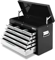 [GIANTZ] 9 Drawers Large Tool Chest Trolley, Lockable Toolbox Tools Storage Box Cabinet Cart Garage Ute Organiser Boxes, Heavy Duty Sturdy Construction Non-Slip Liners Black