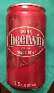 CHEERWINE SOFT DRINK (SINCE 1917) 7.5 OUNCE MINIATURE SODA CAN - SALISBURY, NC