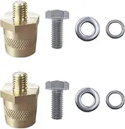 2PCS Car Battery Terminal Connectors Set, M8 Extender Adapters for Top or Side Post Threaded Bolt Terminal Charging Post, Negative and Positive Auto Battery Cable Terminal