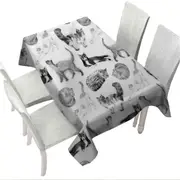 Black and White Cats Tablecloth