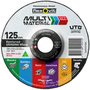Flexovit 125 x 22.23mm Multi Material Reinforced Grinding Wheel
