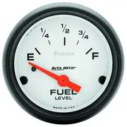 Autometer Phantom Fuel Level Gauge Electric - 0 - 90 Ohm, 2 1/16 Inch, Short Sweep, AU5714
