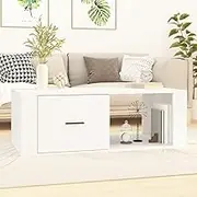 Coffee Table White 100x50.5x35 cm Modern Furniture Living Room Home Decor