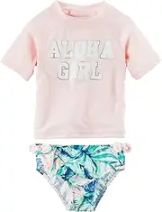 [Carter's] Girls' Aloha Girl Rashguard Set (Youth 5)