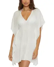 Becca by Rebecca Virtue Radiance Metallic Stripe Tunic Cover Up