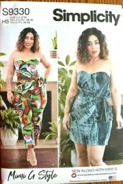 SIMPLICITY PATTERN 9330 JUMPSUIT DRESS MISSES SIZES 6 8 10 12 14 UNCUT