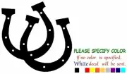 Horse Shoe Vinyl Decal Sticker Car Window Bumper Wall Laptop 6"