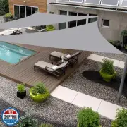 SHADEWIZ Triangle 32' x 32' x 32' Gray Sun Shade Sail Canopy Awning for Patio