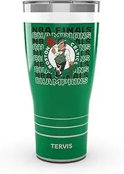Tervis Traveler NBA Boston Celtics - 2024 NBA Finals Champions Triple Walled Insulated Tumbler Travel Cup Keeps Drinks Cold & Hot, 30oz, Stainless Steel