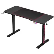 Artiss Standing Desk Motorised Gaming Desks RGB Light Black 140CM