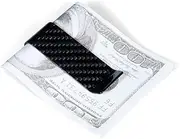 [Generic] Carbon Money Clip Classic Design Slim Card Holder Super Handy Size Black One Size