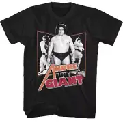 Andre The Giant WWE T-Shirt New Official ANDRE in 100% Black Cotton in SM - 5XL