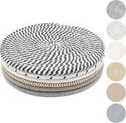 KITLAB 8 Inch Trivets for Hot Dishes, Hot Pots and Pans, Thick Heat Resistant Large Coaster for Kitchen, Hot Pads, Kitchen Essentials, Kitchen Decor for Table & Countertop, 6 Pcs