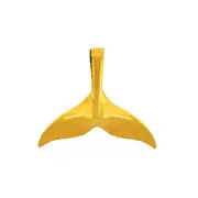 14K Gold 26MM Whale Tail Fluke Pendant
