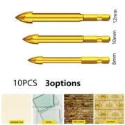 Versatile 10X Ceramic Tile Marble Glass Drill Bits for Various Materials