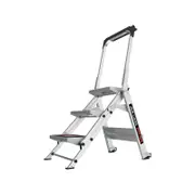 Little Giant 150kg Aluminium Safety Step 3 with Bar Single Side Stepladder