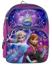 Disney Frozen Anna & Elsa 16" Large School Backpack