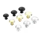 2Pcs Round Cabinet Knobs Stainless Steel Drawer Door Pull Cupboard Door Knob
