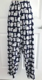 Anko Sleep Size 18 PJ Long Pants 100% Cotton Dogs All Over Navy Background NEW