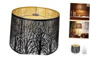 Metal Etching Process Large Lamp Shades, Drum Big Lampshades for Table Lamp
