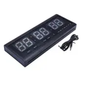 Large Digital LED Wall Clock Jumbo Display Temperature Alarm Calendar Red