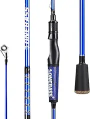 [One Bass] Fishing Rods,IM7 Graphite Spinning Rod & Casting Rod, 2 Pc Strong Quality Baitcasting Rod with Super Polymer Handle