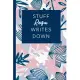 Stuff Rosa Writes Down: Personalized Journal / Notebook (6 x 9 inch) STUNNING Navy Blue and Mauve Blush Pink Pattern