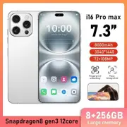 4G Android Smartphone 7.3inch Dual SIM Mobile Phone Unlocked 8GB+256GB With 72+108MP Camera Color White