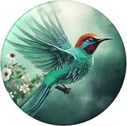 [VTCTOASY] Button Pins Badge 2.4 inch Cute Round Badge Pins Buttons Badges Personalized Name Tag Teal Fantasy Bird Badge Pinback Button Badges Fashion Pins Set for Men Women Backpack Office
