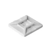 Rubber Adhesive Cble Tie Mnt 1.12x1.12in-T18-T50 Cble Tie PA66 Wht (500EA)