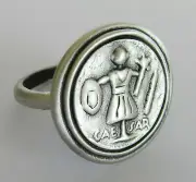 Designer Unique Roman Caesar Antique Coin Silver Sterling 925 Plated Ring Sz 8