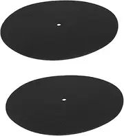 Homoyoyo 2Pcs Felt Turntable Slipmat for Vinyl Records Durable Protective Pad to Reduce Vibration and Ensure Stability for Phonograph and Record Players Thickness
