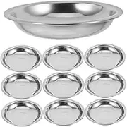 Vaguelly 10 Pcs Mini Dipping Dishes Round Sauce Plates for Condiments Soy Sauce and Snacks Compact and Portable Kitchen Bowls for and Cleaning