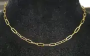Jewlpire - Gold Link Chain/Choker Necklace 7 1/2 "and Bracelet 4" -NEW-