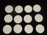 LOT OF TWELVE (12) ALUMINA THIN DISK SUBSTRATE 25 mm DIA.X 0.65 mm THICK No.: 48