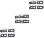 DOITOOL 4sets Blank Audio Tape Blank Audio Cassettes Recordable Button Blank Clear Cassette Tapes Blank Cassette Tapes Recording Clear Tape Empty Cassette Tape Recorder Black Plastic 4pcs*4
