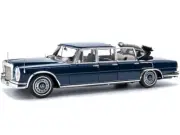 1965-81 MERCEDES 600 PULLMAN W100 LANDAULET CONVERTIBLE BLUE 1/18 MODEL CMC 205