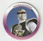 Players Biscuits 1995 Mighty Morphin Power Rangers Milkcap/Tazo - White Ranger