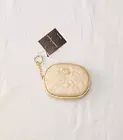 NWT Nanette Lepore Gold Ginny Quilted Vegan Leather Keychain Coin Purse Wallet