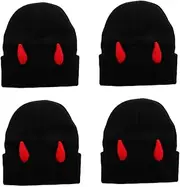 [VALICLUD] Devil's Horn Knitted Hat Cloth Rabbit Ear Plush Bunny Ear Bunny Ears for Crafts Multi Functional Decorative Rabbit Ears Mini Rabbit Ear for Craft Mini Bunny Ears Acrylic Black