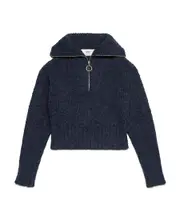 Brushed texture sweater XS Black