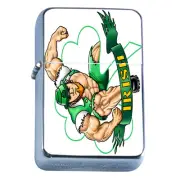 Windproof Refillable Flip Top Oil Lighter St Patricks Day D4 Irish Ireland