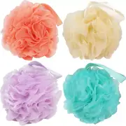 Shower Loofah Sponge 70G/Pcs，4 Pack Bath Sponges Deep Cleaning Large Loofahs Bat