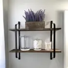 Sleek Floating Shelf 2Tier Bookshelf firm Wall Storage Unit Aesthetic Decor Rack