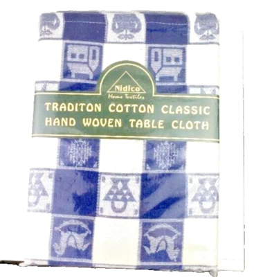 Nidico Home Textiles Cotton Hand Woven Table Cloth NWT Home Decor Kitchen Dining