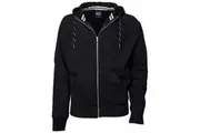 Tee Jays Mens Full Zip Hooded Sweatshirt (Black) - UTBC3319