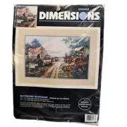Dimensions Bayshore Blossoms Crewel Embroidery Kit Home Decor Cottage Stitch New